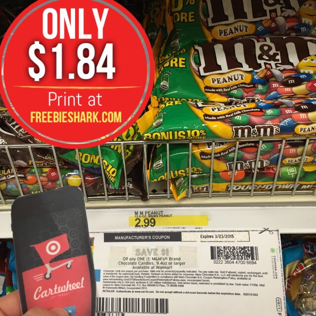 New 1 off M&M's Coupon = Only 1.84 at Target