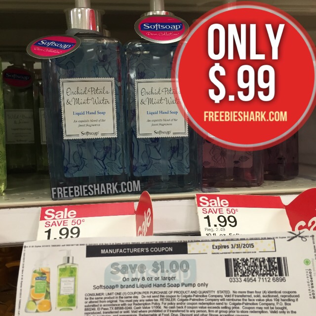 Target Softsoap Liquid Hand Soap Only .99 Each