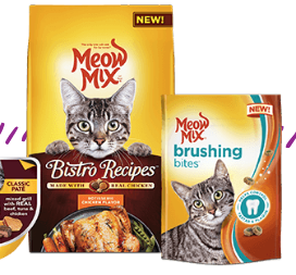 FREE Meow Mix Brushing Bites Cat Treats Pate Wet Cups FreebieShark
