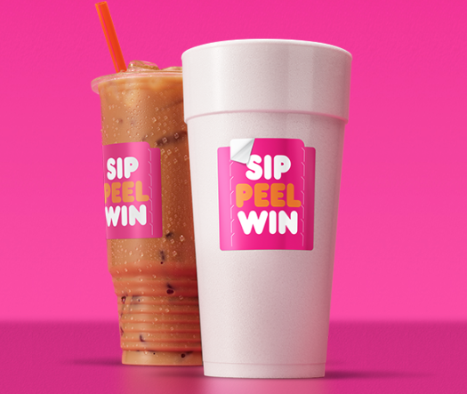 Dunkin' Donuts 'Sip Peel Win' Instant Win Game (MailIn