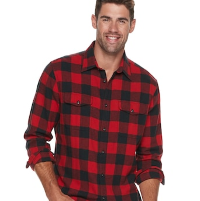 Kohl's: Men's Flannel Button-Down Shirts - Only $11.04 | FreebieShark.com