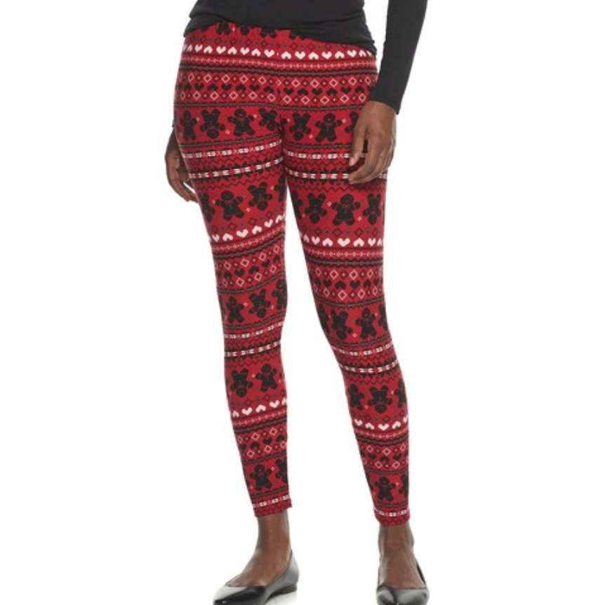 Kohls womens christmas leggings deals