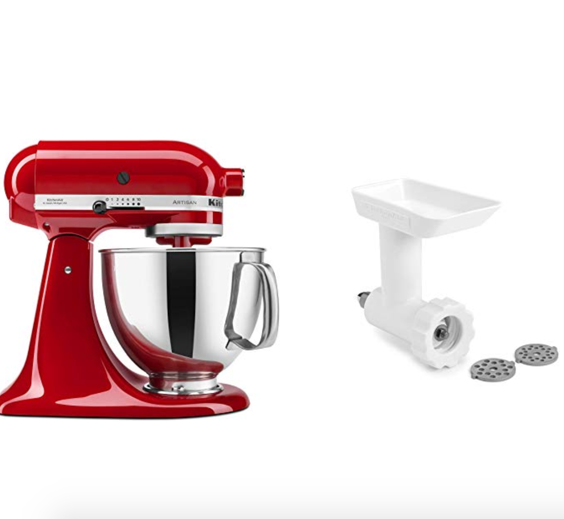 Amazon KitchenAid 5Quart Stand Mixer + Food Grinder Only 239.99