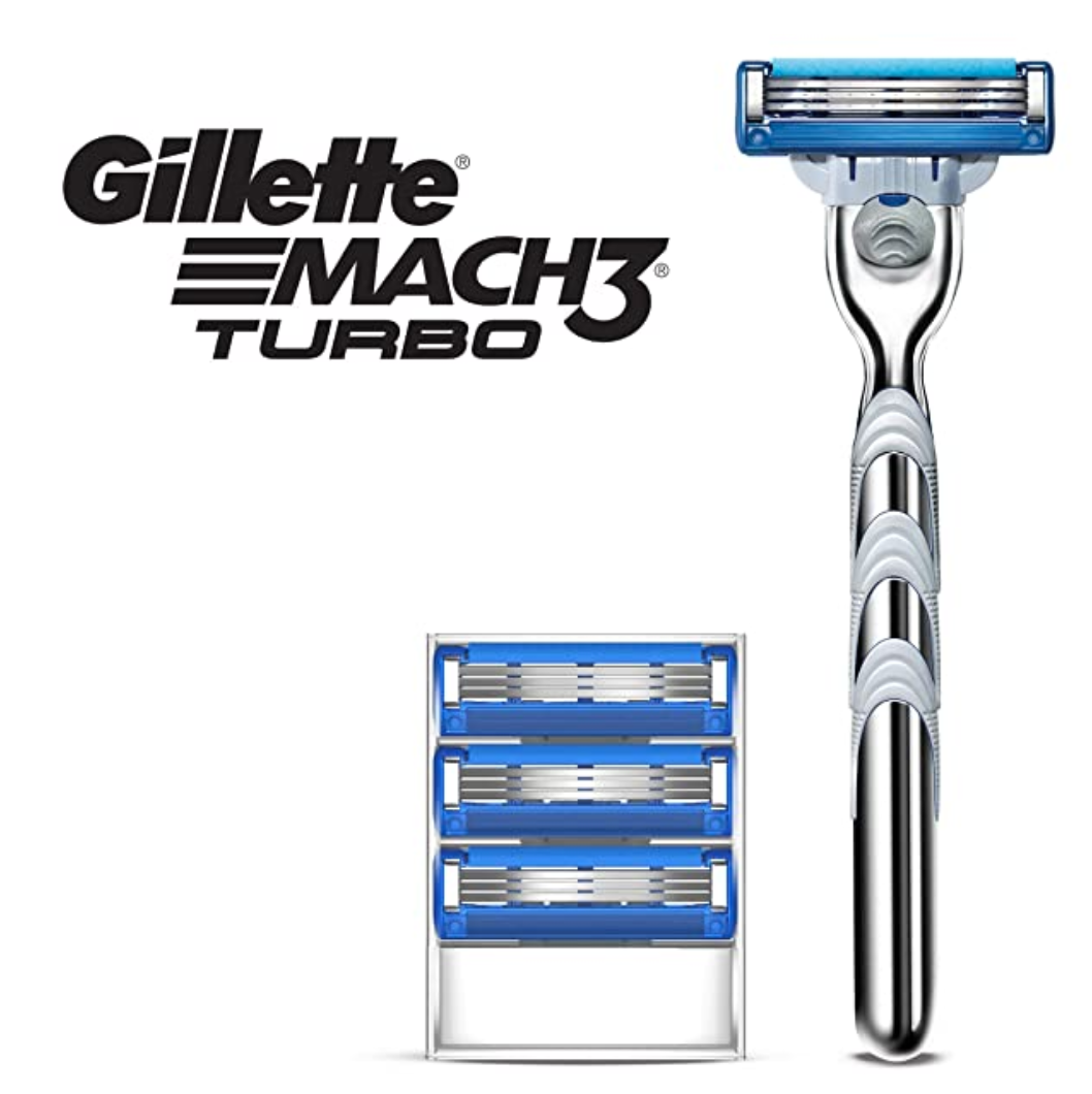 Amazon Gillette Mach3 Turbo Men's Razor + Refills Only 8.73