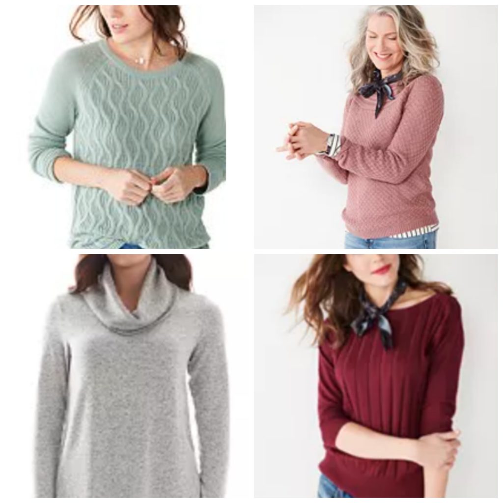 kohl's department store sweaters