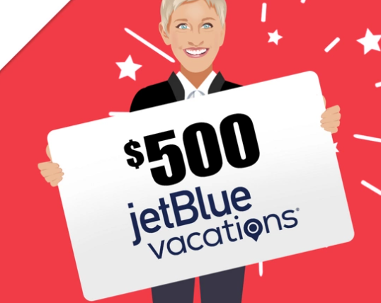 Ellen's 500 JetBlue Gift Card Sweepstakes