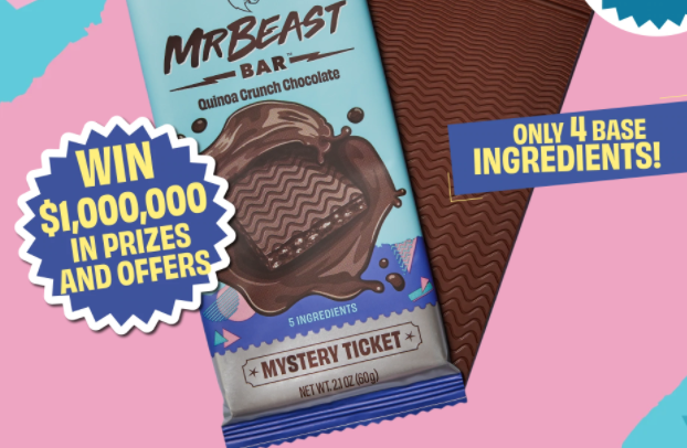 Mr. Beast launches chocolate bars: how to win tons of prizes